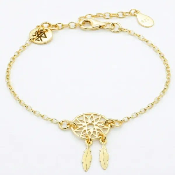 Sterling Silber Armband mit Traumfänger-Anhänger